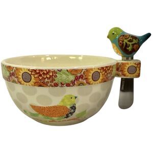 Spring Inspirations Bowl with Spreader Knife by Lori Siebert 2013  New In Box